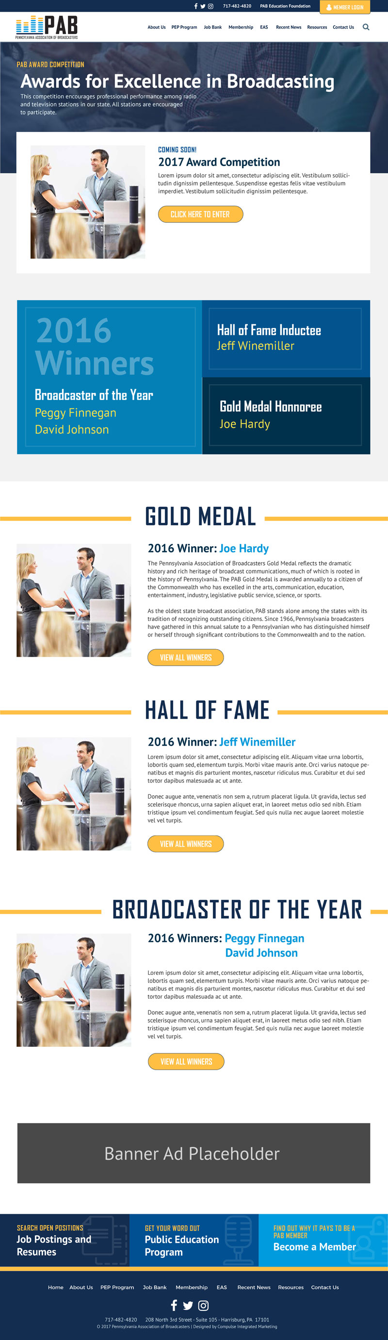 awards page